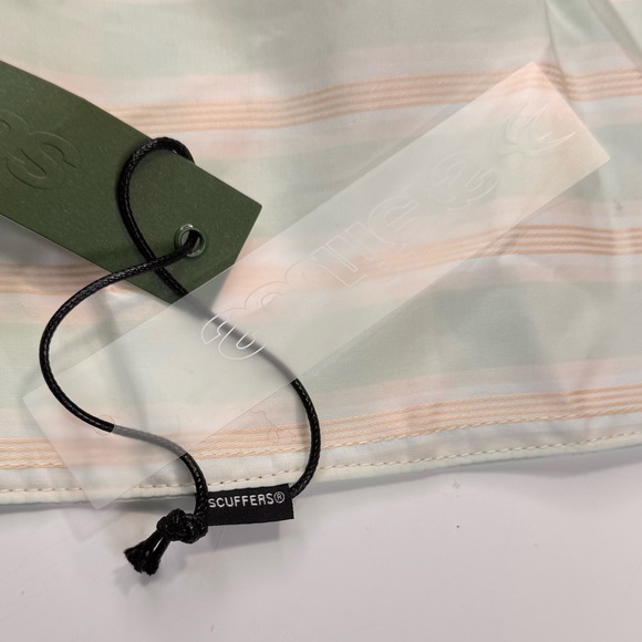 Scuffers Sweet Green CAP Women's Size OS 100% Cotton Stripe Cover Lightweight - Picture 10 of 10